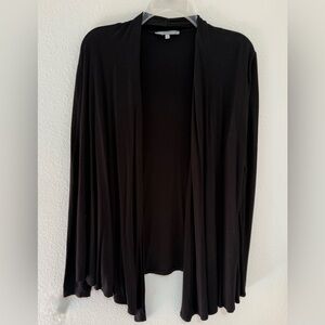 Black Open Front Cardigan